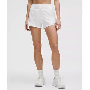Hotty Hot High Rise Short 4" Lined - White